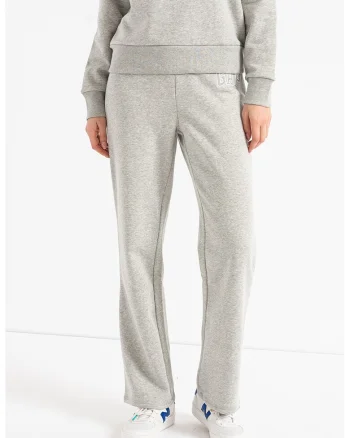 Pantaloni sport drepti, Gri deschis melange