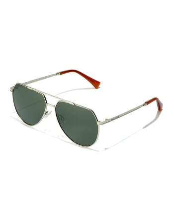 Ochelari de soare unisex polarizati Shadow, Verde inchis/Argintiu