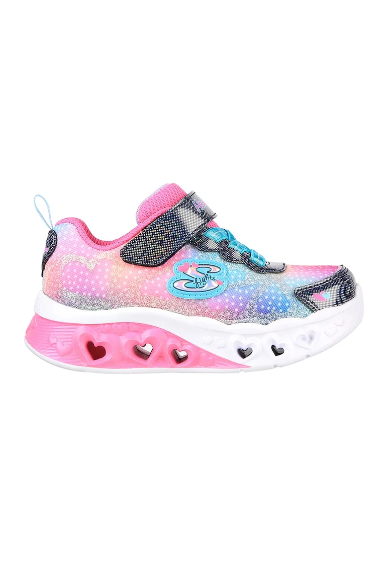 Pantofi copii cu sistem de lumini Flutter Heart Lights Simply Love, Rosu/Negru/Roz
