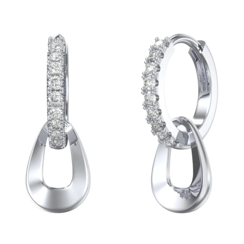 Cercei rotunzi argint 925, JW1800, model elegant, placati cu rodiu