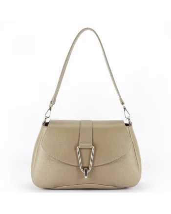 Geanta bej taupe din piele naturala 1755 125 18120, Bej