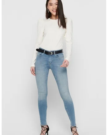 Blugi skinny cu aspect decolorat, Alb/Albastru lavanda