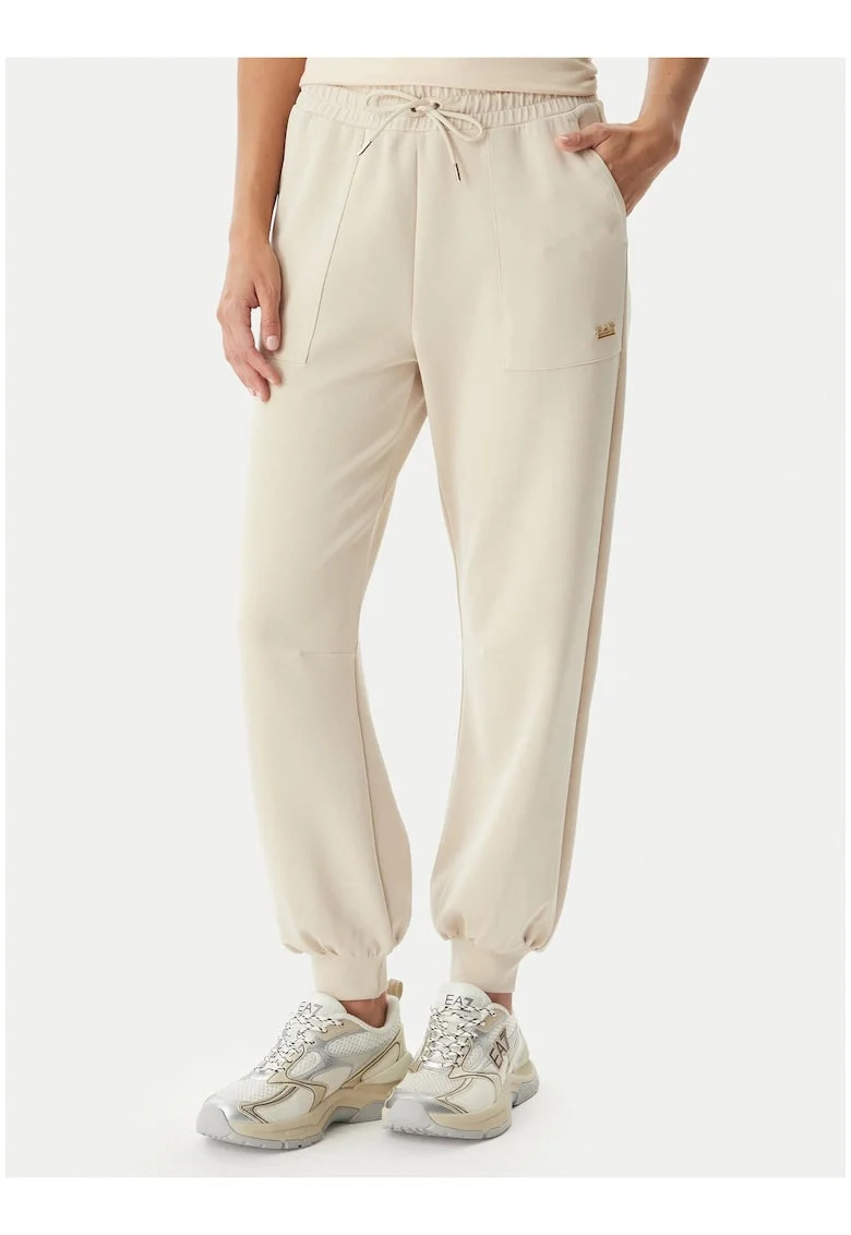 Pantaloni de trening Dama,  bej, confortabili, croiala dreapta
