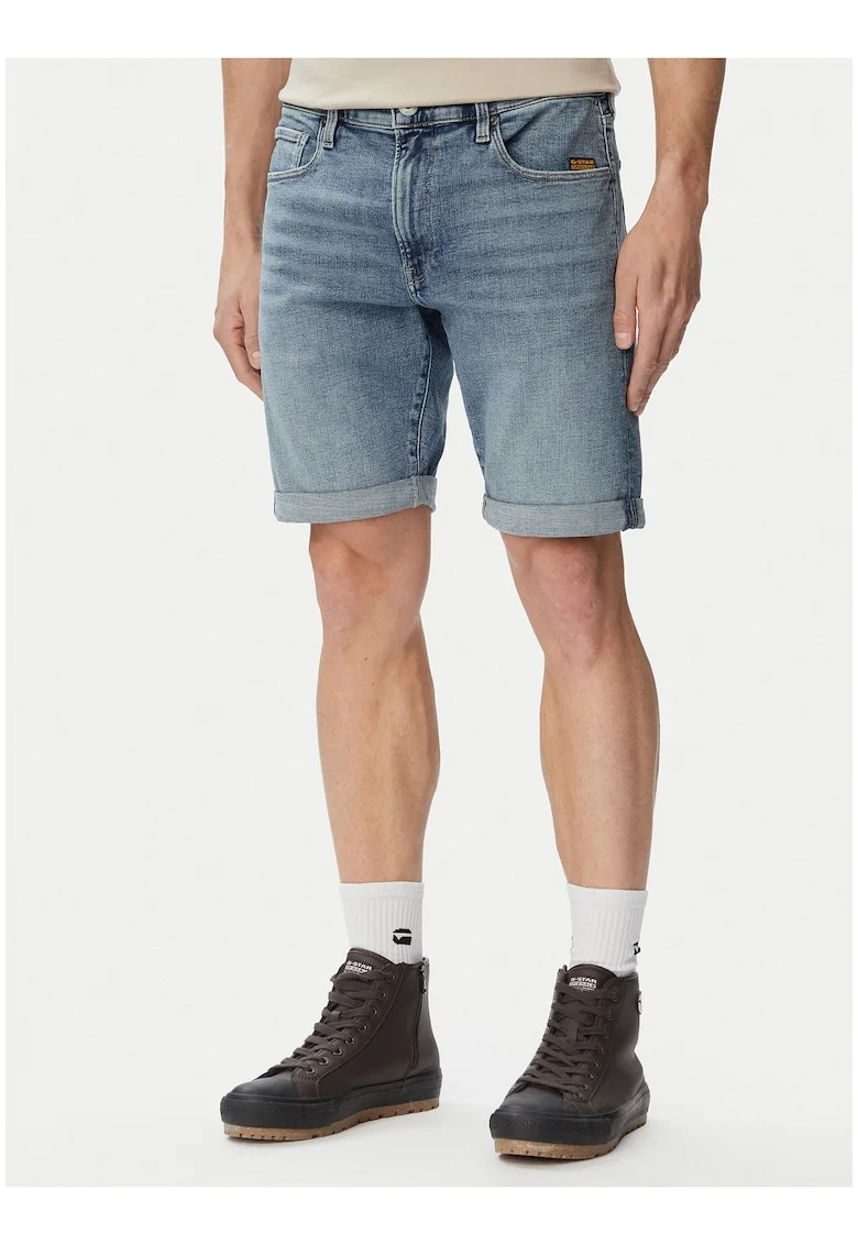 Pantaloni scurti barbati,  denim, casual, albastru, bumbac