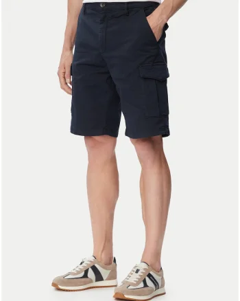 Pantaloni barbati,  casual, fermoar, albastru, bumbac