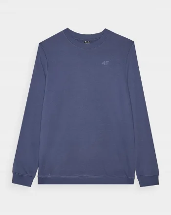 Hanorac  barbatesc, albastru, fara fermoar si gluga, bumbac/poliester