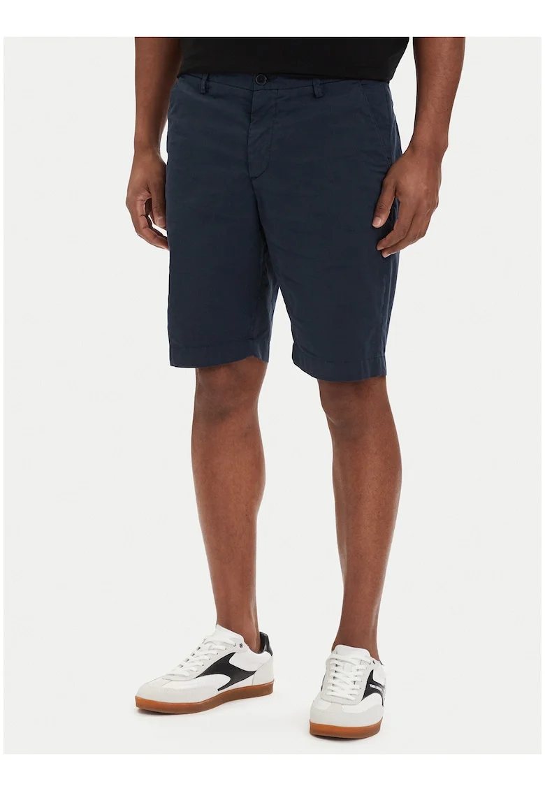 Pantaloni scurti barbati,  casual, bumbac, Alb/Negru/Albastru