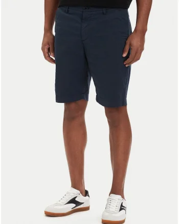Pantaloni scurti barbati,  casual, bumbac, Alb/Negru/Albastru