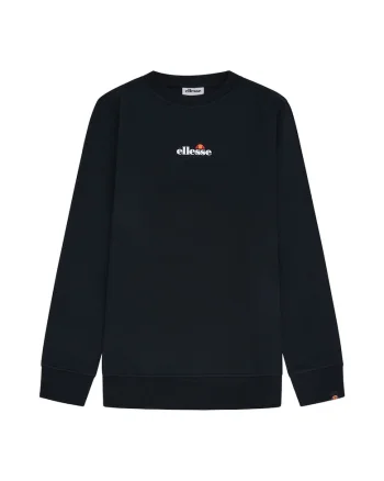 Bluza de trening cu decolteu rotund si imprimeu text, Negru