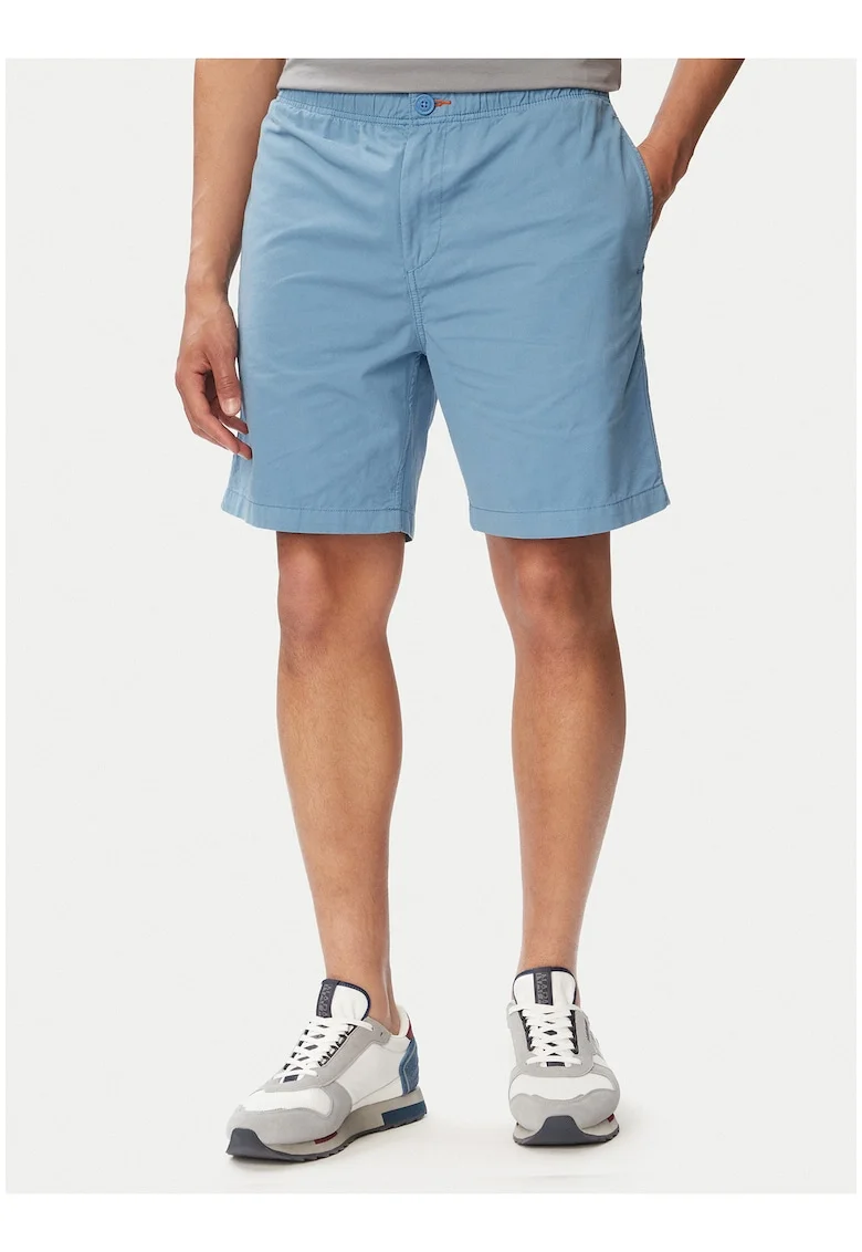 Pantaloni barbati,  casual, relaxat, albastru, bumbac