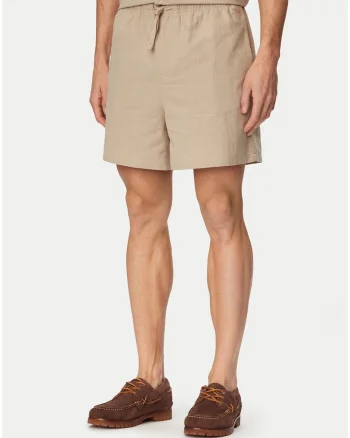 Pantaloni scurti barbati,  bej, bumbac, croiala regular fit
