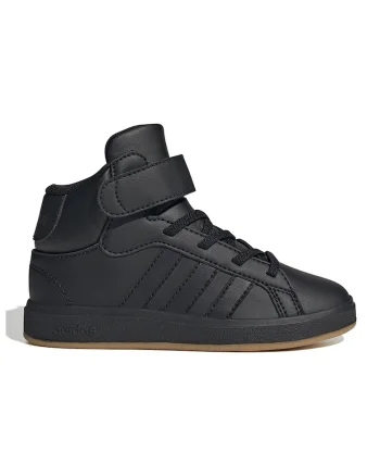 Pantofi sport mid-high din piele ecologica Grand Court, Negru
