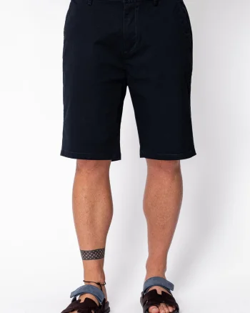 Pantaloni scurti cu nasture din bumbac Navy