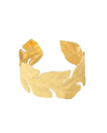 Bratara aurie, ajustabila, forma de frunza, Roda C9