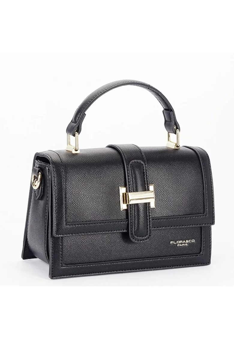 Geanta eleganta neagra F3680 14 Negru, Negru, 15x22x7