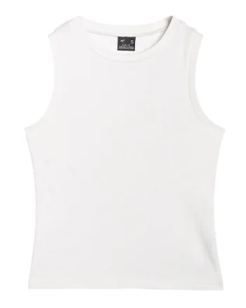 Tricou dama WMM00TSLEF132-10S, 4F, Bumbac, Alb