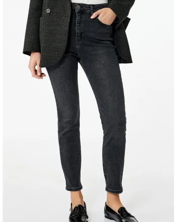 Blugi skinny din amestec de lyocell Carmen, Gri