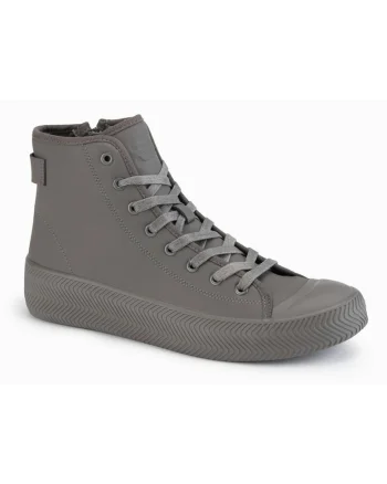 Pantofi sport inalti cu fermoar  OM-FOTH-0184, Bej inchis