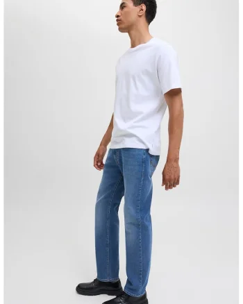 Blugi regular fit cu talie medie, Albastru