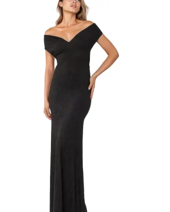 Rochie maxi,  Negru, Jerseu