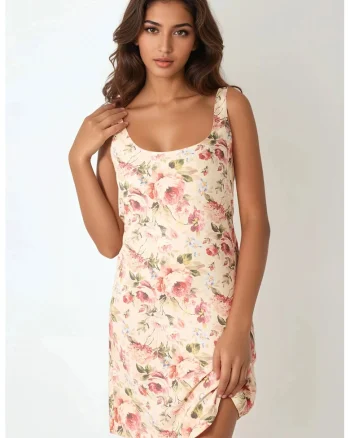 Rochie mini,  mulata, cu imprimeu, multicolor, textil