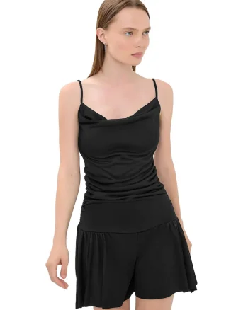 Salopeta pentru dama,  Negru, Textil