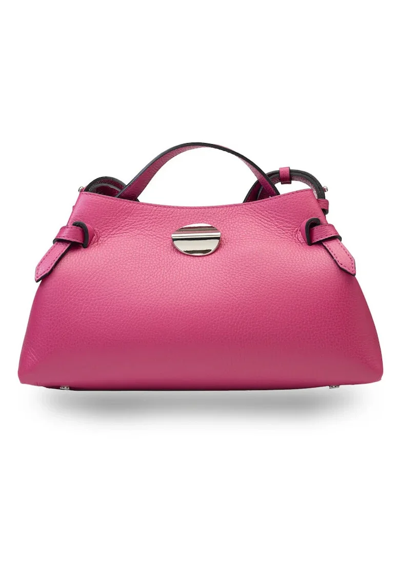 Geanta dama din piele naturala fucsia Tania