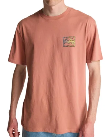 Tricou  Crayon Wave, roz cenusiu, bumbac