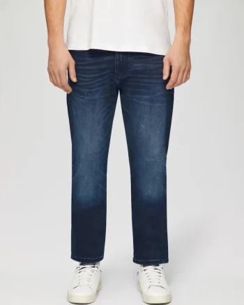 Blugi barbati Mauro cu talie medie, croiala Regular Fit, Straight Leg, Albastru inchis, W36 L32