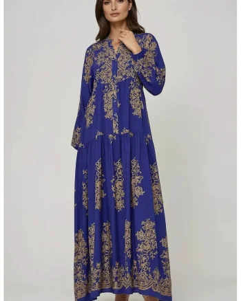 Rochie maxi,  albastru, material subtire