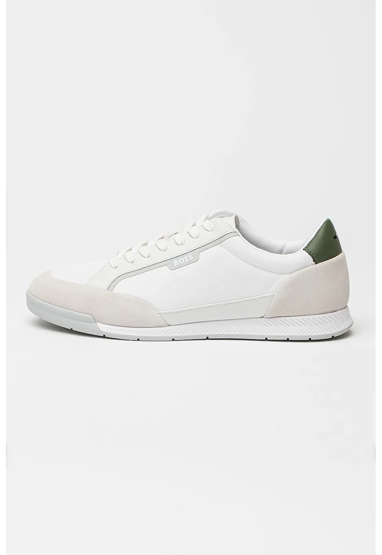 Pantofi sport din material textill Nitan, Alb/Gri cenusiu/Alb murdar
