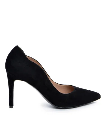 Pantofi  model 1343 velur negru, Negru