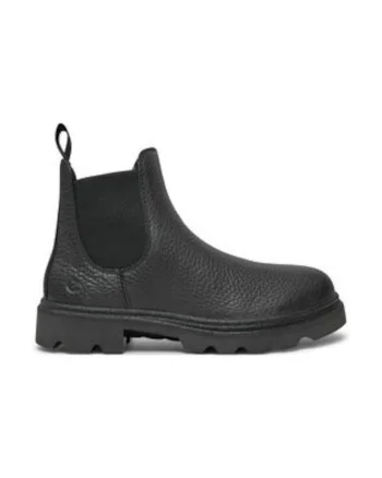 Ghete dama,  Chelsea 304340925, piele naturala, negru