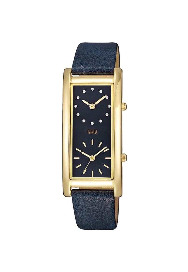Ceas dama  QB61J102Y Quartz Rose gold, Albastru