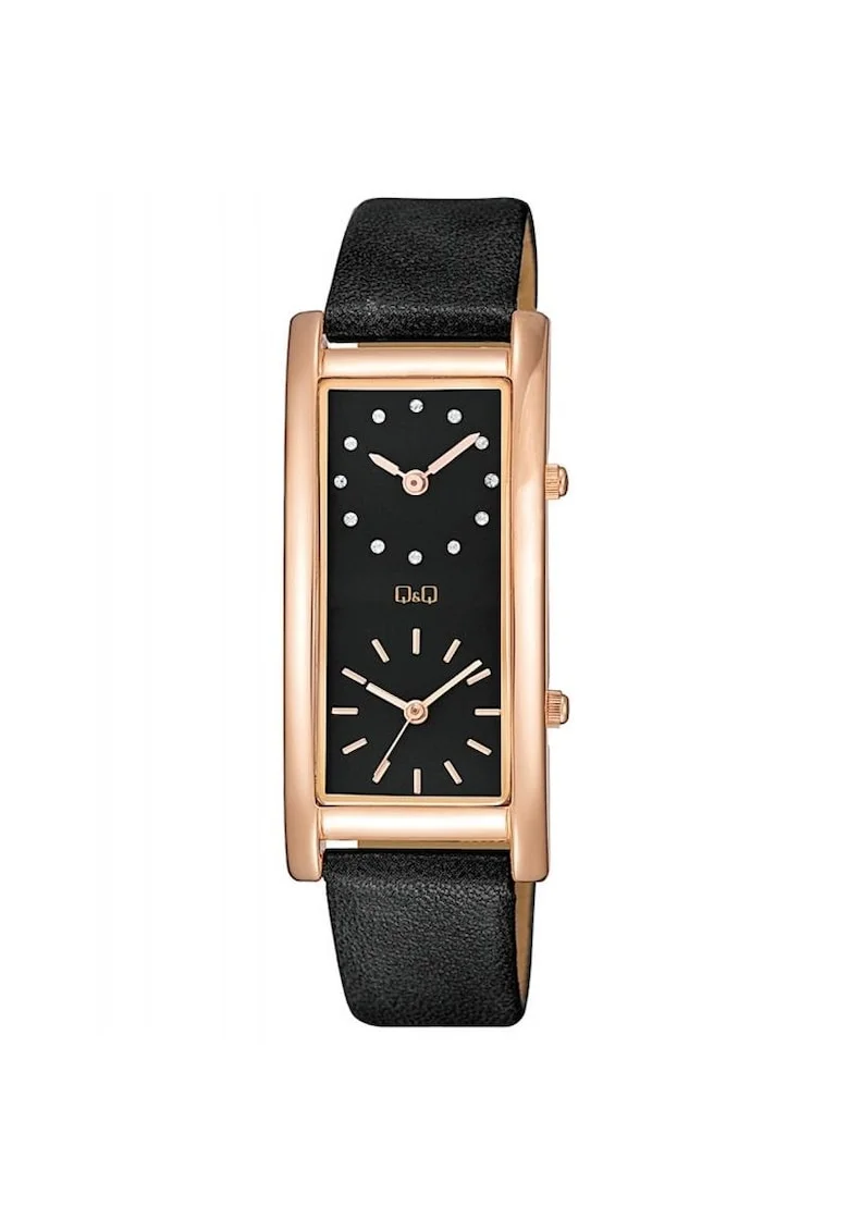 Ceas dama  QB61J102Y Quartz Rose gold, Negru