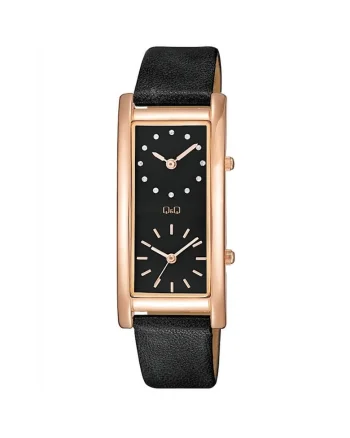 Ceas dama  QB61J102Y Quartz Rose gold, Negru