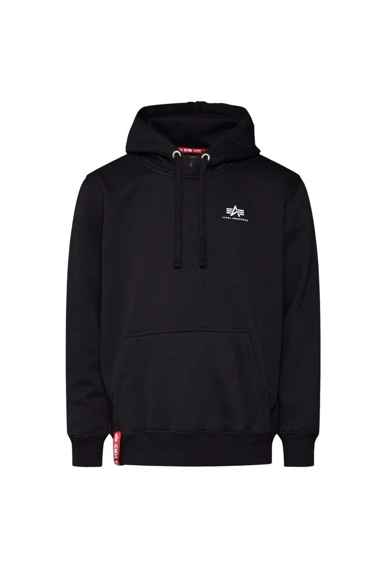 Hanorac barbati,  Basic Hoody Small Logo 196318-03, Bumbac/Poliester, Negru, Negru
