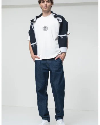 Tricou cu decolteu la baza gatului Dwresto, Alb