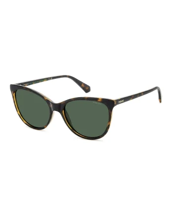 Ochelari de soare cat-eye cu lentile polarizate, Maro inchis/Portocaliu