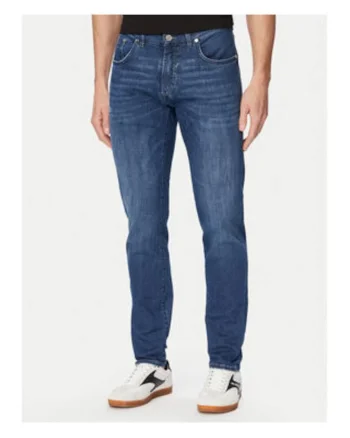 Blugi barbati,  albastru, slim fit, conici, bumbac