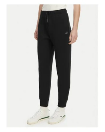Pantaloni de trening,  negru, bumbac natural, elasticitate, regular fit