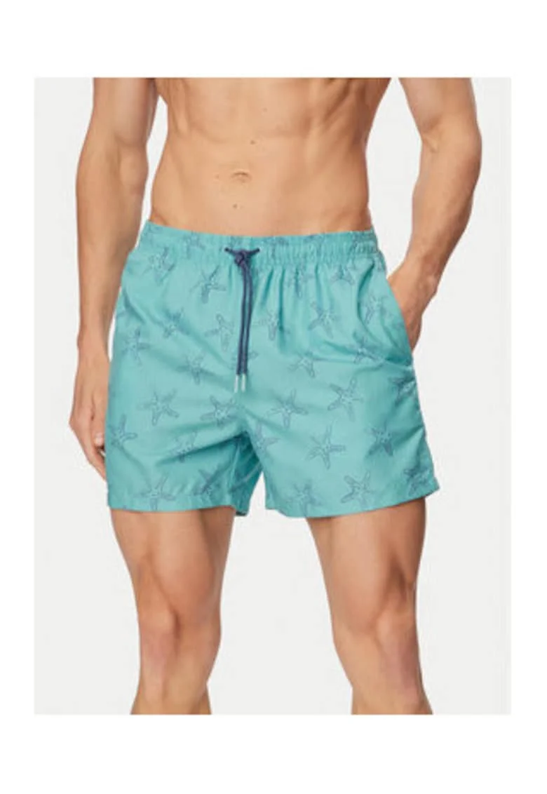 Pantaloni scurti de baie barbati,  verde, uscare rapida, poliester