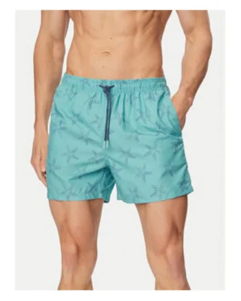 Pantaloni scurti de baie barbati,  verde, uscare rapida, poliester
