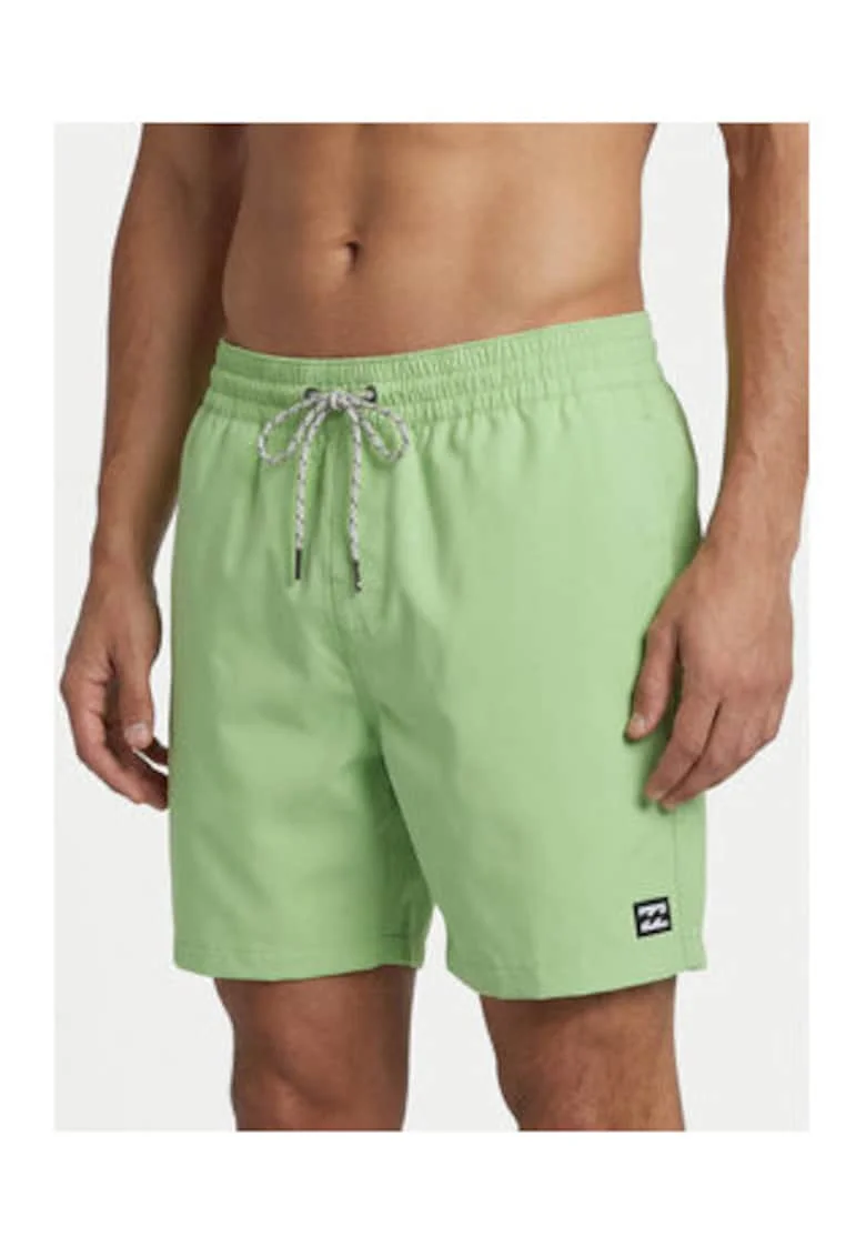 Pantaloni scurti de baie barbati,  verde, poliester, finisaj mat,