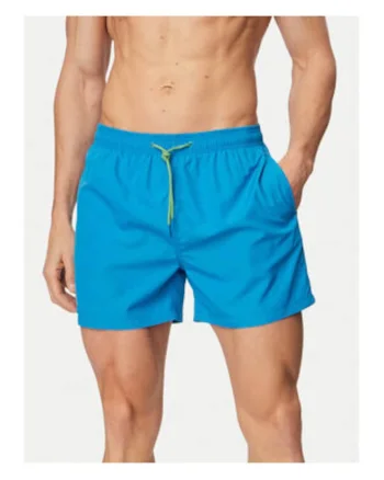 Pantaloni scurti de baie barbati,  albastru, poliester, uscare rapida