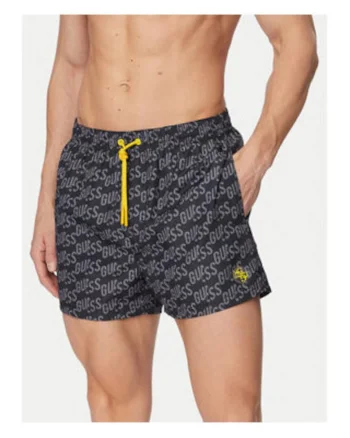 Pantaloni scurti de baie barbati,  multicolor, poliester, imprimeu logo