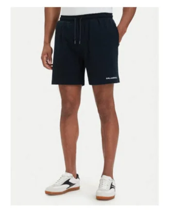 Pantaloni scurti de baie barbati,  bleumarin, bumbac, croiala regular