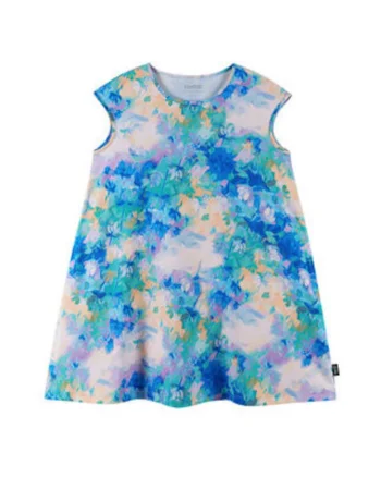 Rochie de vara pentru fete,  albastru, casual, poliester