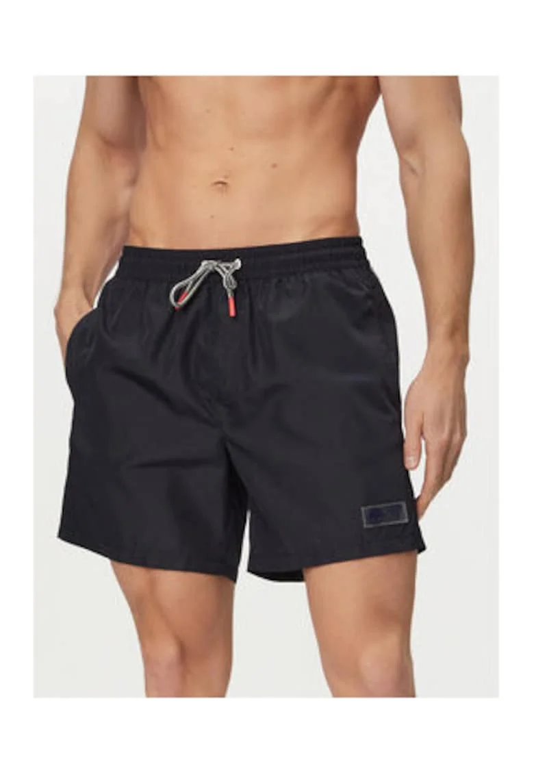 Pantaloni scurti de baie barbati,  bleumarin, poliester, imprimeu uni