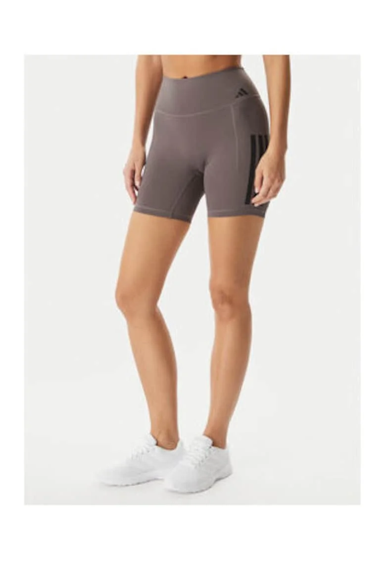 Colanti sport,  gri, material elastic din poliester reciclat, talie inalta, tehnologie Climacool